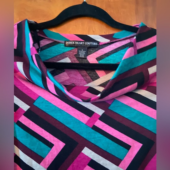 Derek Heart Couture- Abstract Colorful Dress - Picture 4 of 10